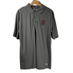 Men's MLB San Francisco Giants Polo Shirt Gray Size L